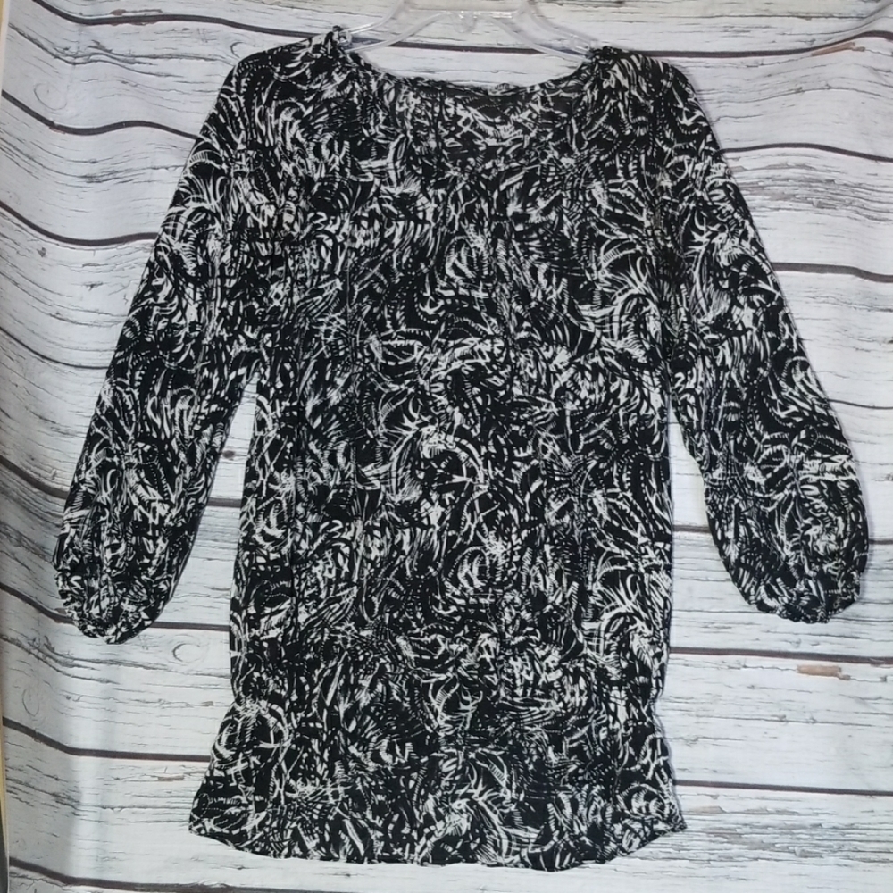 Semantiks 100% silk elastic waist ruffle blouse Sm